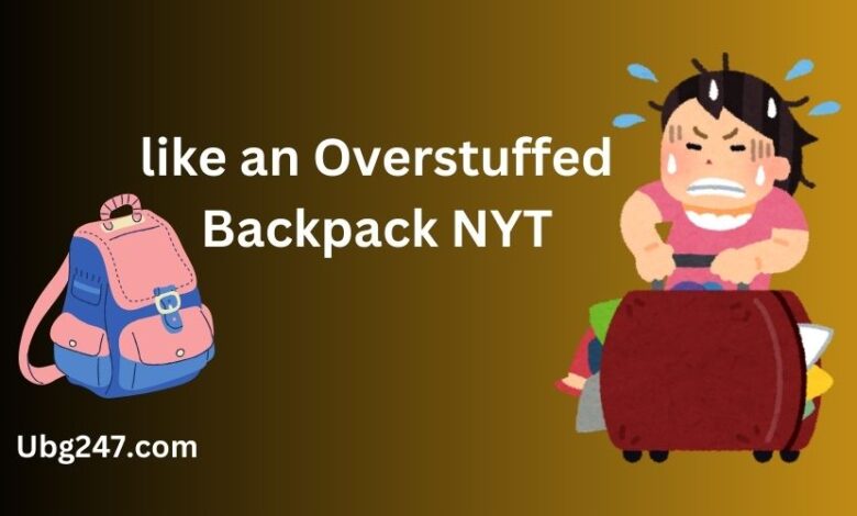 like an overstuffed backpack nyt